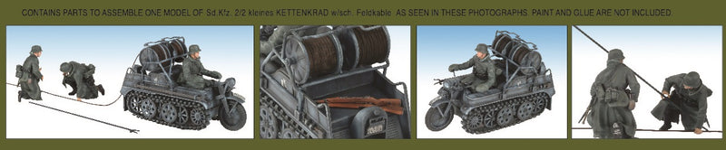 1/35 Sd.Kfz.2/2 kleines Kettenkrad w/sch.Feldkable (Driver and crew  included)