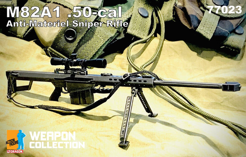 M82A1 .50-cal Anti-Material Sniper Rifle (Dark Yellow), 1:6 Scale Dragon  Models Weapons Set