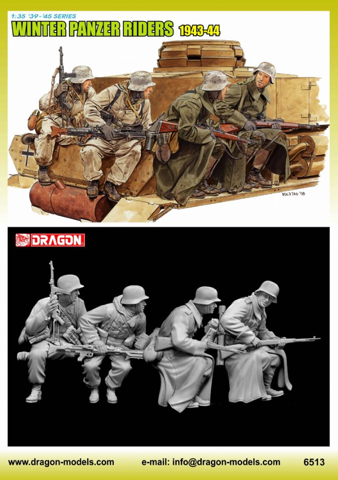 1/35 WINTER PANZER TANK RIDERS 1943-44