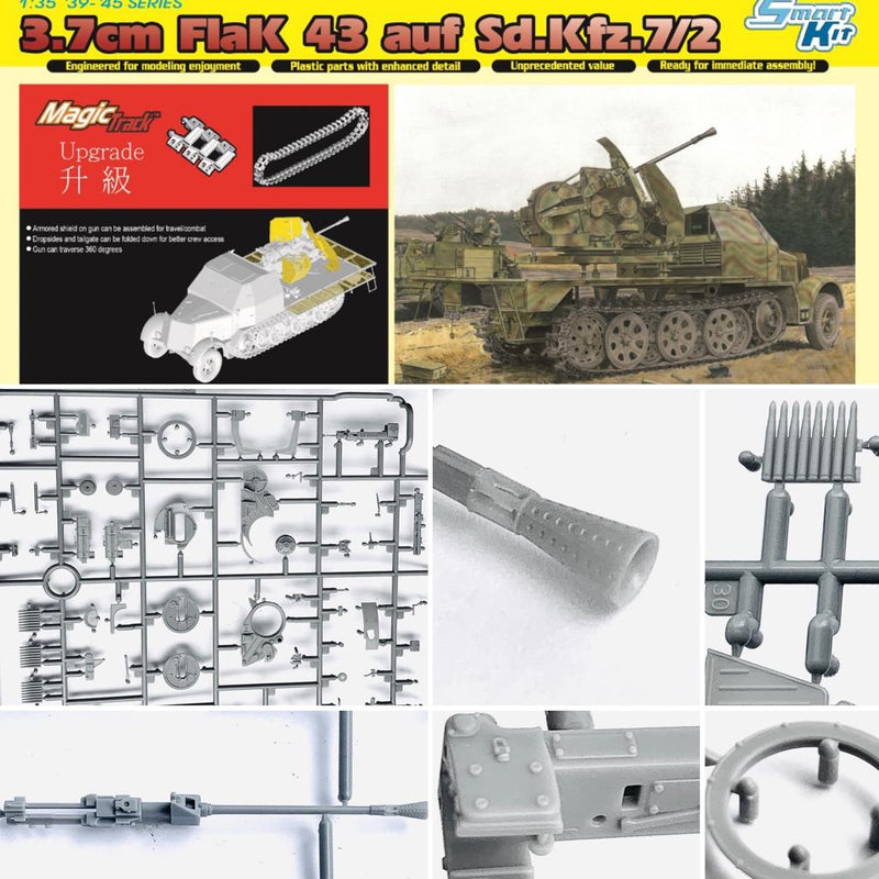 1/35 3.7cm FlaK 43 auf Sd.Kfz.7/2 (Magic Track Included)