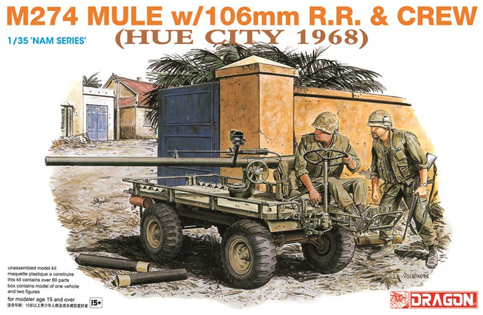 1/35 M274 MULE W/106mm R.R. & CREW (Hue City 1968)