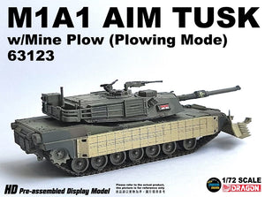 63123 - 1/72 M1A1 AIM TUSK w/Mine Plow (Plowing Mode)