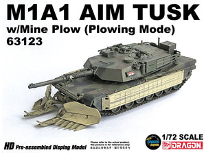 63123 - 1/72 M1A1 AIM TUSK w/Mine Plow (Plowing Mode)