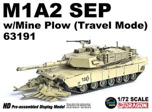 63191 - 1/72 M1A2 SEP w/Mine Plow (Travel Mode)