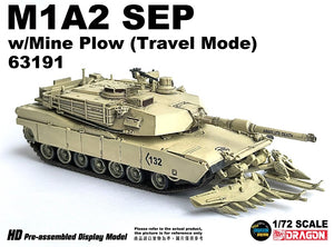 63191 - 1/72 M1A2 SEP w/Mine Plow (Travel Mode)