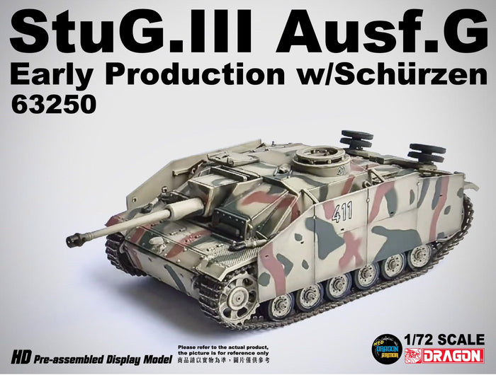 63250 - 1/72 StuG.III Ausf.G Early Production w/Schurzen  Pz.Abt.115, Italy 1943