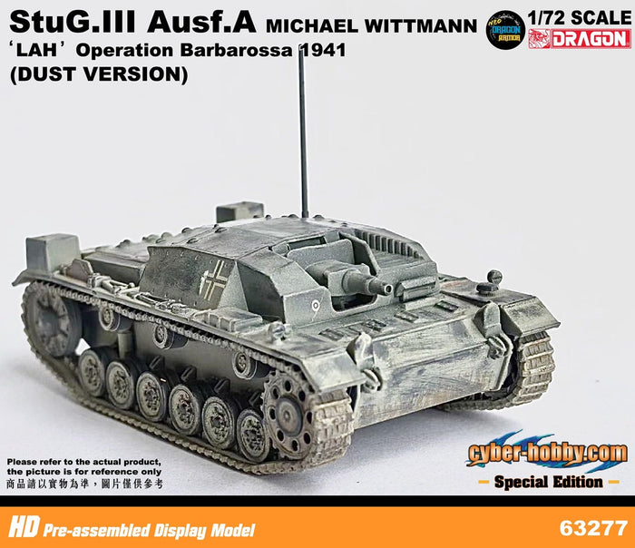 63277CH - 1/72 StuG.III Ausf.A MICHAEL WITTMANN 'LAH' Operation Barbarossa 1941 (DUST VERSION) (Cyber Hobby Special Item)