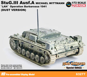 63277CH - 1/72 StuG.III Ausf.A MICHAEL WITTMANN 'LAH' Operation Barbarossa 1941 (DUST VERSION) (Cyber Hobby Special Item)