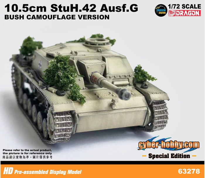 63278 - 1/72 10.5cm StuH.42 Ausf.G (Bush Camouflage Version) Pz.Reg.Herman Goring, Italy 1944  (Cyber Hobby Special Item)