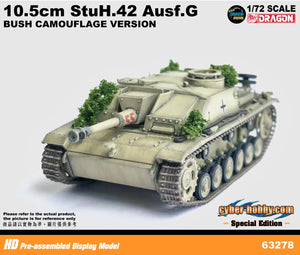 63278 - 1/72 10.5cm StuH.42 Ausf.G (Bush Camouflage Version) Pz.Reg.Herman Goring, Italy 1944  (Cyber Hobby Special Item)