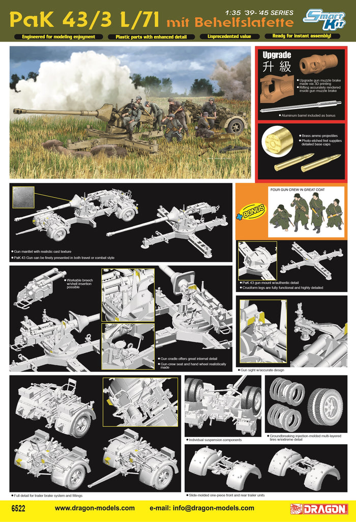 1/35 PaK 43/3 L/71 mit Behelfslafette