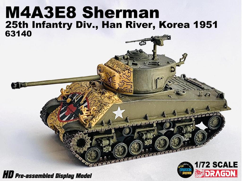 63140 - 1/72 M4A3E8 Sherman 25th Infantry Div., Han River, Korea 1951 ...