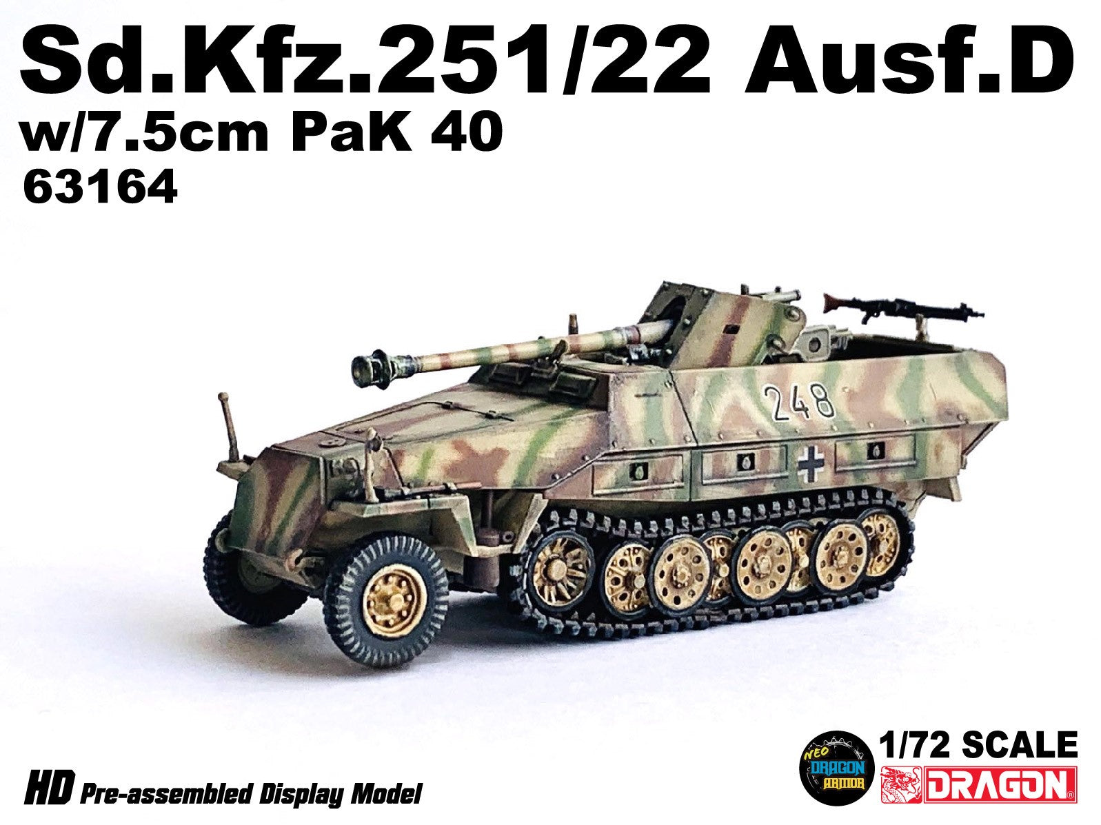 63164 - 1/72 Sd.Kfz.251/22 Ausf.D w/7.5cm PaK 40