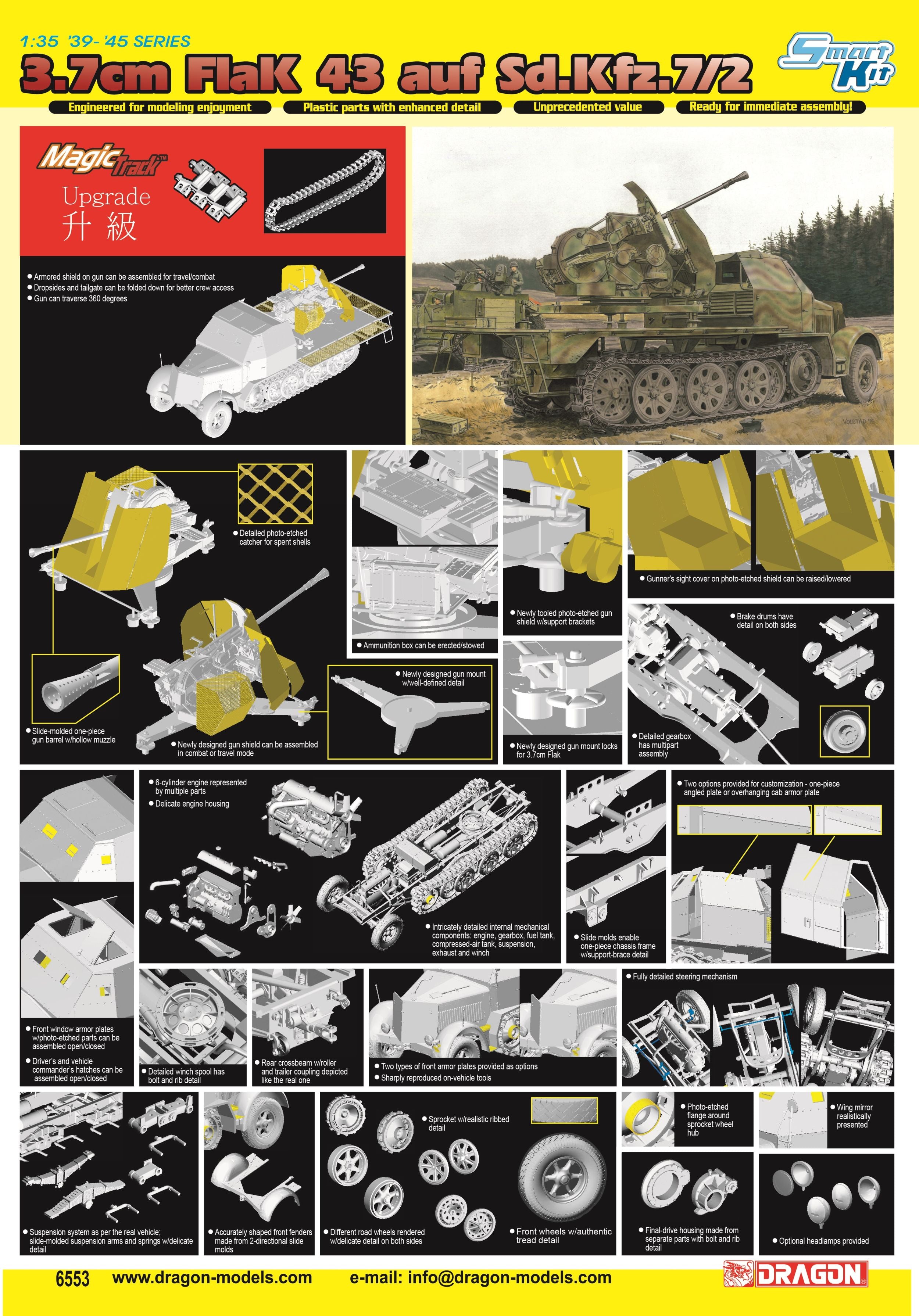 1/35 3.7cm FlaK 43 auf Sd.Kfz.7/2 (Magic Track Included)