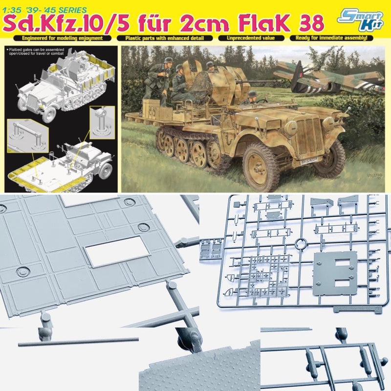 1/35 Sd.Kfz.10/5 für 2cm FlaK 38 [Upgraded Magic Tracks] – Cyber Hobby